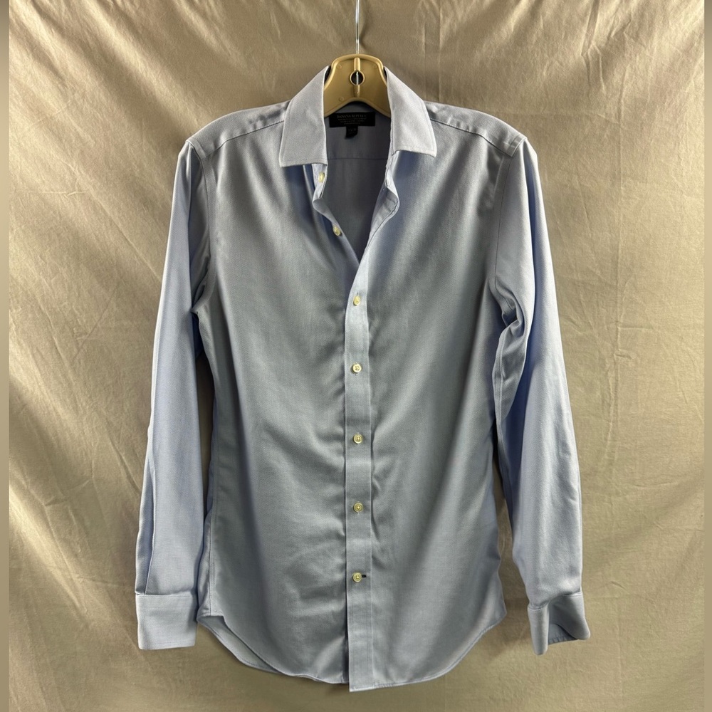 Banana Republic Non Ironed Tailored Slim Fit Long Sleeve Shirt Size XS